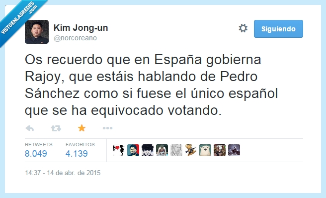 Kim Jong-un,españoles,votar,equivocar,Pedro Sánchez,España,Rajoy