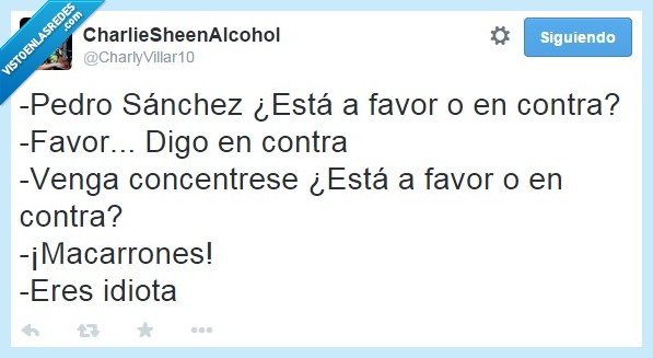 Pedro Sánchez,Votar,A favor,En contra,Macarrones,Decidir,Congreso