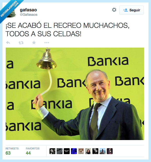 Rodrigo Rato,PP,corrupcion,economia,carcel,celda,acabo,acabar,recreo,patio,muchachos