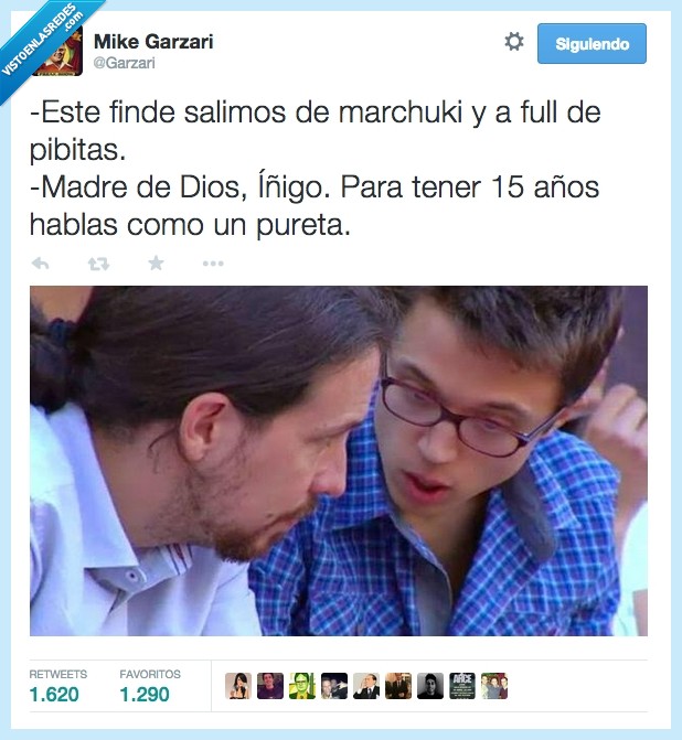 Iñigo Errejon,quince,15,años,joven,niño,full,pibitas,PAblo Iglesias,noche