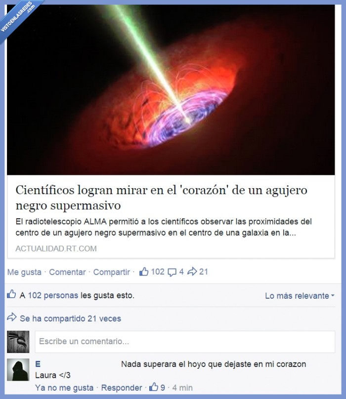 despecho,amor,agujeros negros,Laura,corazon,hoyo,agujero