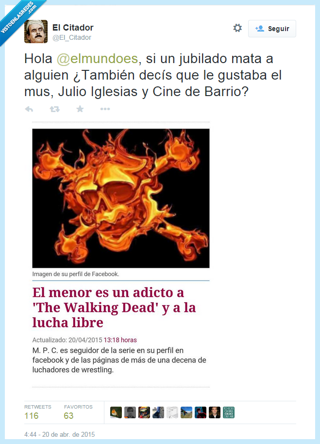 walking dead,serie,lucha,mundo,diario,noticia,niño,asesino,colegio,maestro,lucha libre,masacre,joven