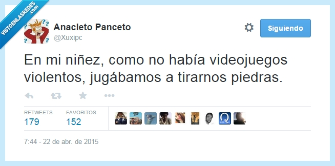 niñez,niños,jugar,época,antes,piedra,videjuegos,violencia
