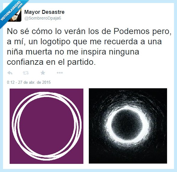 Podemos,The Ring,Samara,terror,pozo,política,Pablo Iglesias,logo