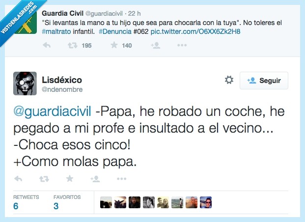 policia,pegar,chocar,mano,twitter,respuesta,molar,hijo,padre