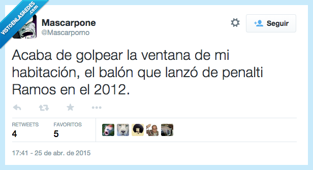 golpear,ventana,habitacion,pelota,pelotazo,penalti,balon,Ramos,2015