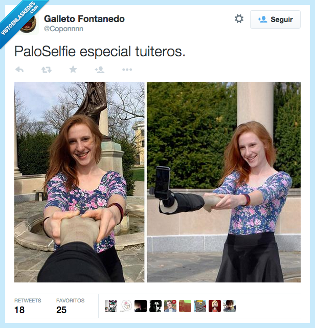 chica,palo,selfie,mano,brazo,novio,invento