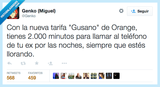 nueva,tarifa,gusano,Orange,telefono,llamar,ex,noches,siempre,llorando,minutos,gratis,arrastrado