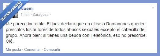 romanones,abuso,menor,cabecilla,prescrito,prescribir,deuda,pagar,dinero,iglesia,cura,telefonica,morosos
