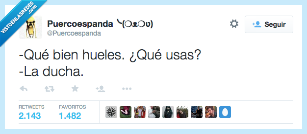 bien,hueles,oler,usas,usar,ducha,limpio,limpiar,lavar