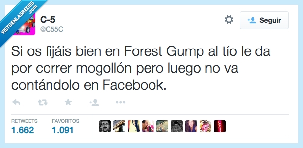 Forest Gump,correr,mogollon,contandolo,contar,Facebook