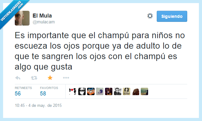 champú,ojos,picar,escocer,sangrar,niños,adultos,gusta