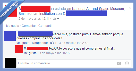 postureo,museo,zasca,coca cola,National Air and Space Museum,Smithsonian,check,ubicacion,facebook,comprar