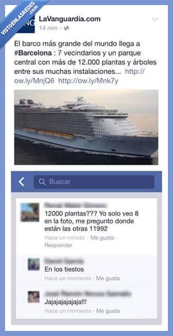 plantas,tiestos,barco,grande,gigante,la vanguardia,Barcelona