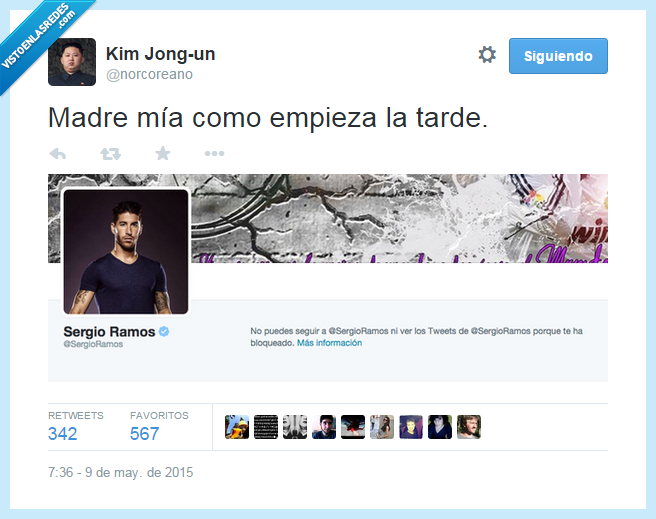 bloquear,kim Jong-un,Sergio Ramos,twitter