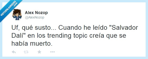 salvador dalí,muerto,twitter,trending topic,morir,susto,menos mal