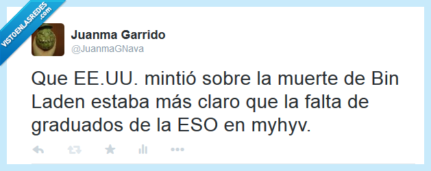 Bin Laden,EEUU,Obama,myhyv,ESO,graduado,mentir,mentira