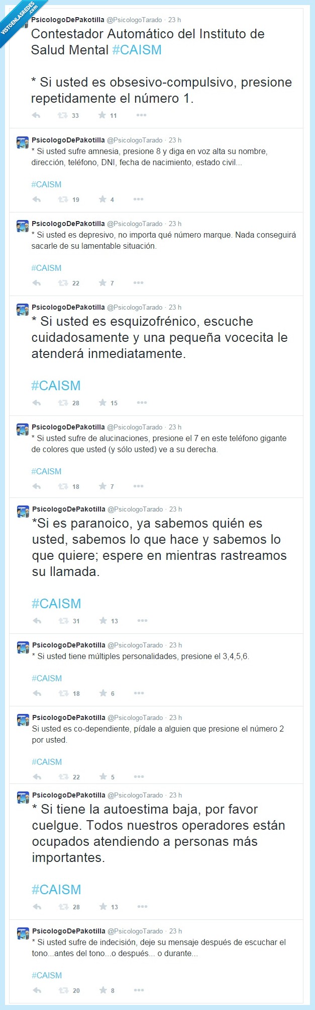 CAISM,psicologo,tarado,esquizofrenia,depresión,personalidad,contestador,automático,enfermedad