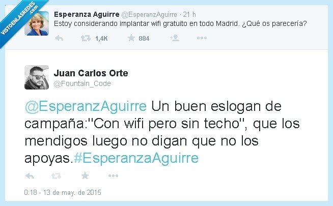 esperanza aguirre,sintecho,wifigratis,campaña,españa,política