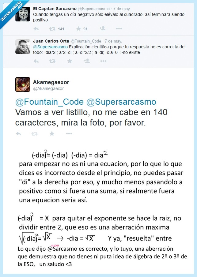 ir de listo,no he podido evitar contestar,tontaina,algebra,ESO,zasca,cuadrado,operación,positivo