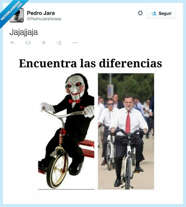 juego,billy,bicicleta,Rajoy,Saw,matar,muñeco,bici,Mariano