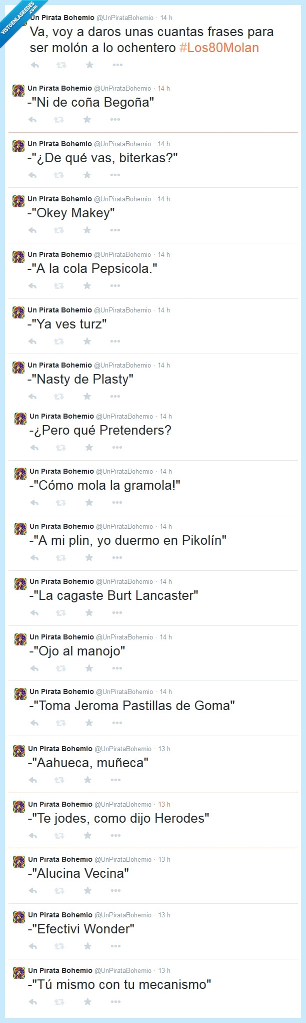 los 80,frases,molar,guay del paraguay,moñas,chorra,hoy tenemos chorradas peores,mecanismo,frase hecha,efestiviwonder,Burt Lancaster,Pikolin