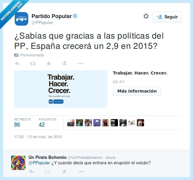 pp,España,crecer,volcán,politica,Partido Popular