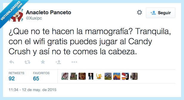 mamografia,salud,medico,enfermedad,candy crush,comer,comes,cabeza,esperanza aguirre,wifi,gratis,todos,madrid