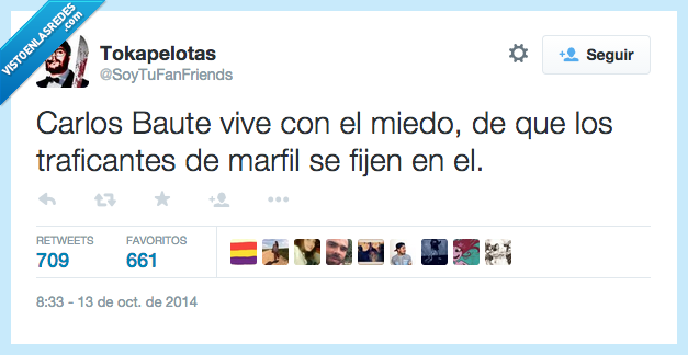 Carlos Baute,miedo,traficante,marfil,diente,fijar,bocabuzon,boca,gigante,grande
