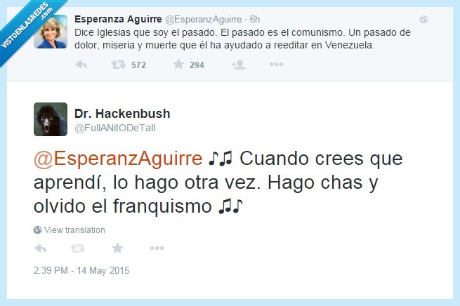 esperanza,aguirre,franquismo,españa,podemos,izquierdas,Venezuela