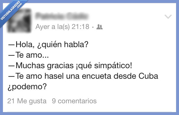 Encuesta,mal entendido,love 4ever,cubano,te amo,hasel,encueta,telefonica,telefono,llamar,llamada
