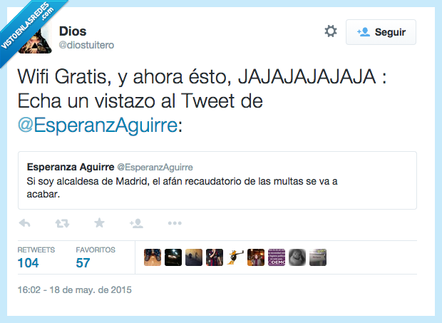 wifi,gratis,populismo,demagogia,Esperanza Aguirre,Tweet,real,alcaldesa,prometer,Madrid,multa,recaudatorio,afan,dinero,ganar,acabar