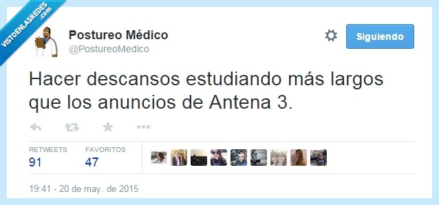 Antena 3,descanso,estudio,nunca acabar,anuncios,pausa,largo,publicidad