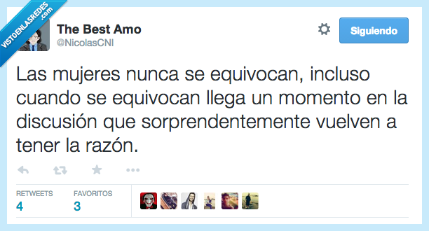 mujer,nunca,equivoca,incluso,momento,discusion,pelea,sorprendentemente,vuelven,tener,razón