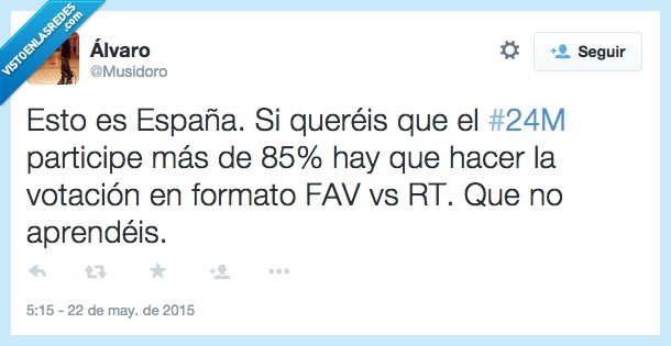 Votación,España,Twitter,RT,FAV,votar,aprendeis,politica