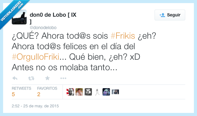 orgullofriki,orgullo,friki,twitter,mainstream