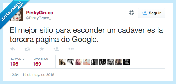 mejor,lugar,esconder,cadáver,tercera página,Google,nadie busca,crimen perfecto