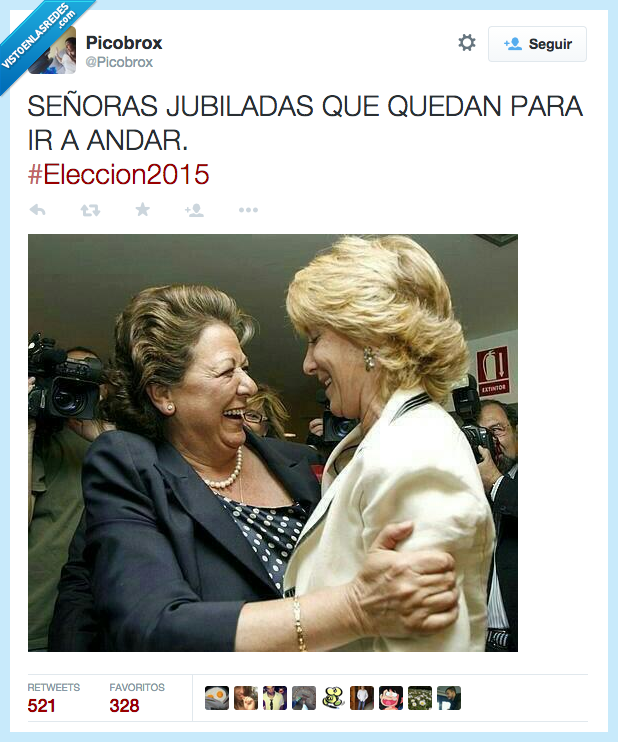Esperanza Aguirre,Rita Barbera,señora,queda,caminar,jubilada,politica,España,elecciones2015