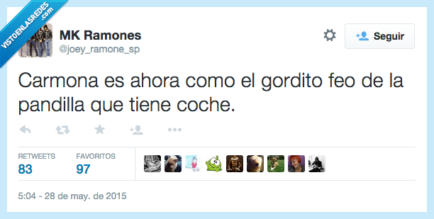 política,España,Carmona,gordito,pandilla,feo,coche,amigo,interesado