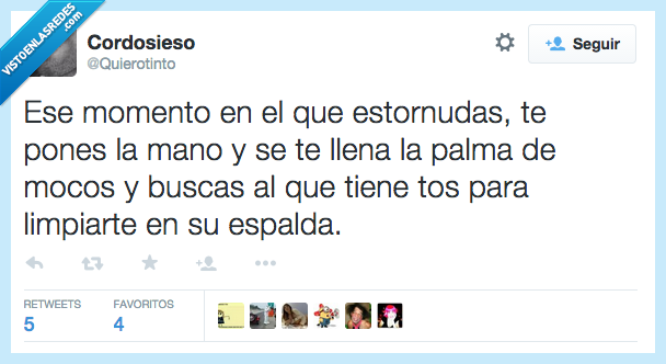 momento,estornudas,estornudar,mano,llena,pocos,mocos,limpiar,espalda,tos,sucia