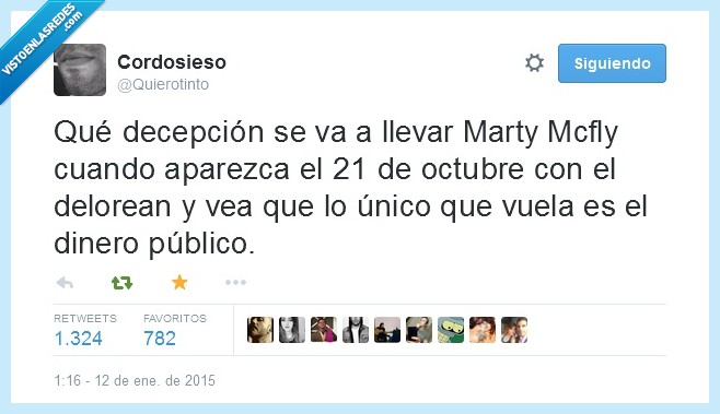 Marty,Mcfly,decepción,delorean,dinero,público,volar,Regreso al futuro,back to the future
