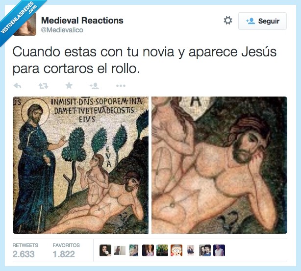 novia,parece,jesus,cortar,rollo,eva,salir,costilla,adam,dios,medieval,reactions