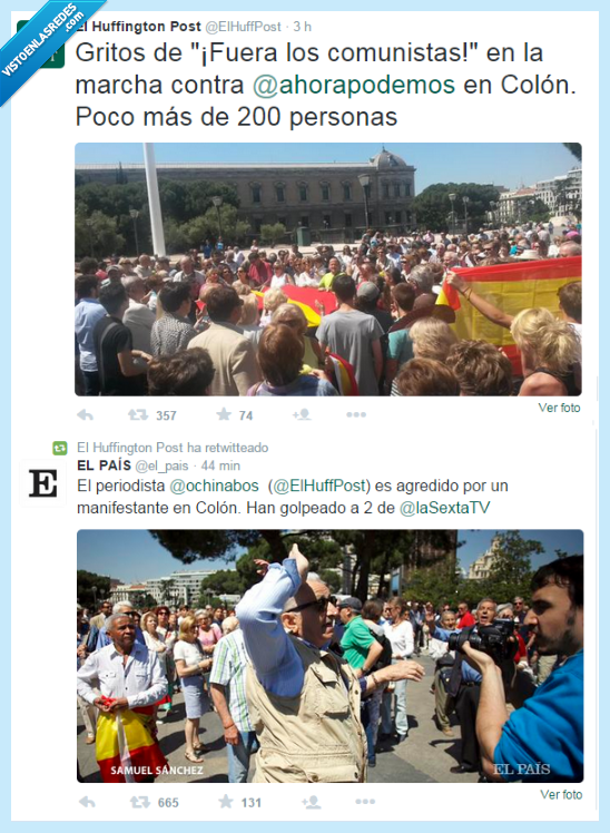 Demócratas,Más gente que en UPyD,Colón,casi 300,acampada,anti podemos,podemos,derechas