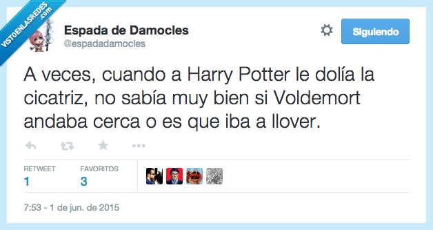 cicatriz,Harry Potter,cerca,operacion,Voldemort,llover