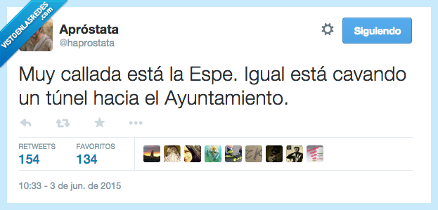Esperanza Aguirre,Espe,igual,cavando,cavar,tunel,ayuntamiento,política,España