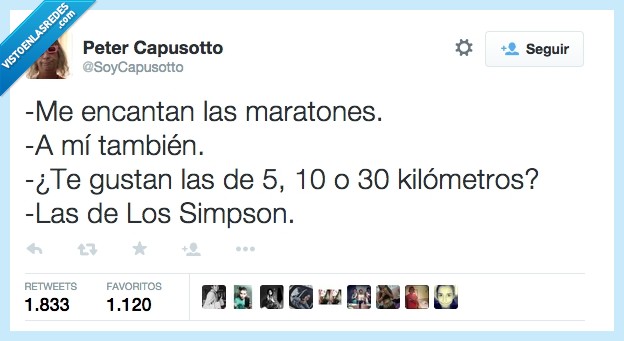Los Simpson,Maratones,correr,carrera,maraton,kilometros