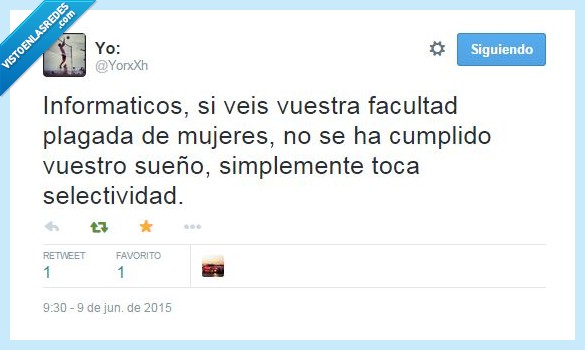 selectividad,chicas,sueño,milagro,PAU,decepcion,informaticos,plagada,mujeres,examen