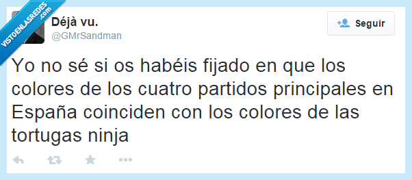 ninja turtles,partidos politicos,ppsoe,podemos,ciudadanos,colores,Teenage Mutant Ninja Turtles