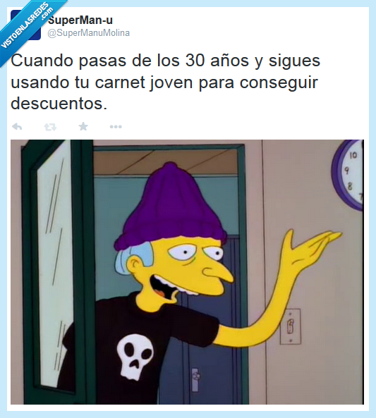 los simpson,señor burns,jimbo,carnet joven,descuentos,mentira