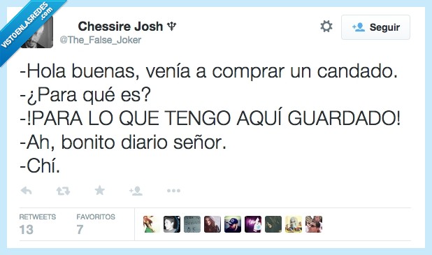 diario,broma,guardado,retraso,comprar,candado,bonito,chi
